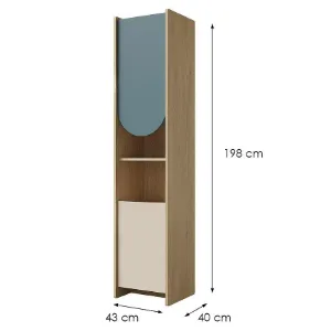 Obrazek Regał Lexi 5p Cremona/Macadamia/Morski