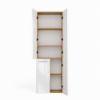 Obrazek Regał łazienkowy z koszem na pranie Luiza 1K DD dąb artisan/biały połysk