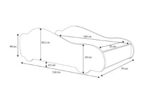 Obrazek Łóżko dziecięce auto Speed 140x70