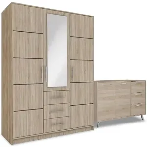 Zestaw Szafa Bali D3 Sonoma + Komoda Bali 140