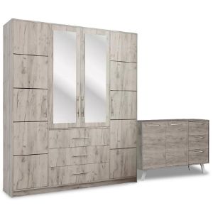 Zestaw Szafa Bali D4 Wellington + Komoda Bali 140