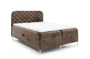 Obrazek Łóżko kontynentalne Lottin 140x200 brązowy
