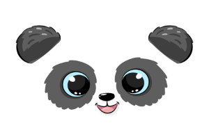 Obrazek Skrzynia na zabawki Daria biała z nadrukiem Panda