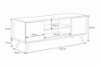 Obrazek Szafka RTV Focus 135 cm Dąb artisan biały