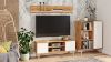 Obrazek Szafka RTV 135 cm skandynawska dąb craft złoty-biel