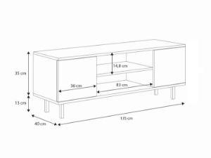 Obrazek Szafka RTV 135 cm Loft Kaszmir