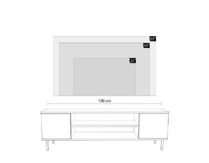 Obrazek Szafka RTV 135 cm Loft Kaszmir