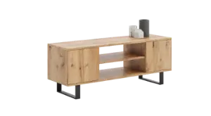 Obrazek Szafka RTV 155 cm loft dąb craft złoty