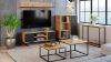 Obrazek Szafka RTV 155 cm loft dąb craft złoty - czarny