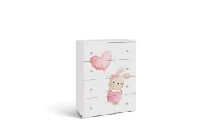 Obrazek Komoda dziecięca Emily biała - Bunny