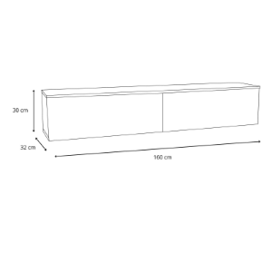 Obrazek Szafka RTV Nicole  160 cm - kolor Dąb artisan