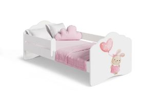 Obrazek Łóżko dziecięce z materacem Fala 140x70 - Bunny