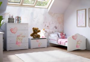 Obrazek Łóżko dziecięce z materacem Fala 160x80 - Bunny
