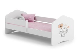 Obrazek Łożko dziecięce FALA z barierką 160x80 Słonik