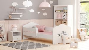 Obrazek Łożko dziecięce FALA z barierką 160x80 Princess
