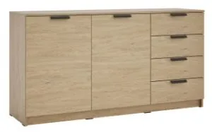 Komoda dwudrzwiowa z szufladami Ava 04 2D4S dąb kamienny