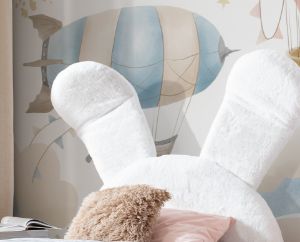 Obrazek Łożko kontynentalne Rubbit z zestawem 100x200 biały