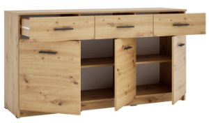 Obrazek Komoda trzydrzwiowa z szufladami Alfa 3D3S Typ 4 dąb artisan