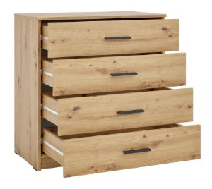 Obrazek Komoda wąska z szufladami Alfa 4S Typ 3 dąb artisan