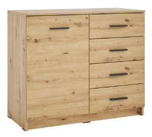 Komoda jednodrzwiowa z szufladami Alfa 1D4S Typ 1 dąb artisan