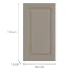 Obrazek Front kuchenny D40(L/P)  V6 K257 Kaszmir Mat Grii