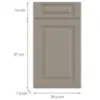 Obrazek Front kuchenny D40s1(L/P)  V6 K257 Kaszmir Mat Grii