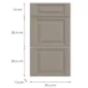 Obrazek Front kuchenny D40s3  V6 K257 Kaszmir Mat Grii