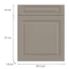 Obrazek Front kuchenny D60s1(L/P) V6 K257 Kaszmir Mat Grii