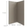 Obrazek Front kuchenny D90n Q2 K204 Capuccino Mat Gri