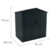 Obrazek Ogrodowy domek metalowy 181 x 120,5 x 195 cm