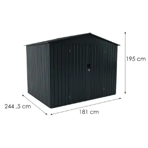 Obrazek Ogrodowy domek metalowy 181 x 244,5 x 195 cm