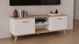 Obrazek Szafka RTV Olimpo 150 bialy/dąb artisan