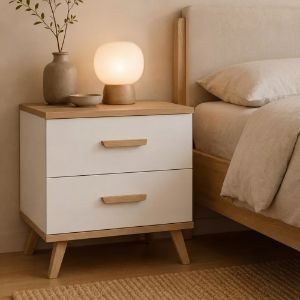 Obrazek Szafka nocna Olimpo 2S biały/dąb artisan