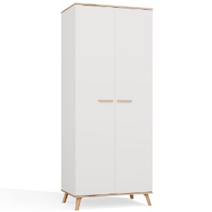 Obrazek Szafa ubraniowa Olimpo 80 2D biały/dąb artisan