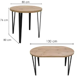 Obrazek Stół St-81 80+50cm Wotan/Czarny