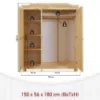 Obrazek Szafa 30500110 Bern 3d Sosna Natural