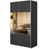 Obrazek Szafa 120cm Beta 54  Czarny/Lustra
