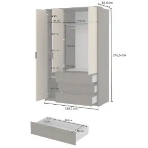 Obrazek Szafa 3d3s Mola 19 Dąb Dunin/Beż