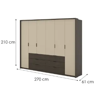 Obrazek Szafa 6d6s Mola 29  Dąb Dunin/Beż