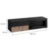 Obrazek Szafka RTV Cannes Zmwdv Cs RTV Black/Viking/Marble Black