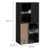 Obrazek Szafka RTV Cannes Zmwdv Cs RTV Black/Viking/Marble Black
