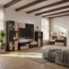 Obrazek Szafka RTV Cannes Zmwdv Cs RTV Black/Viking/Marble Black