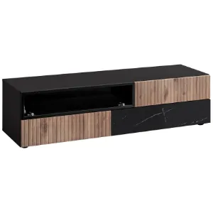 Obrazek Szafka RTV Cannes Zmwdv Cs RTV-K Black/Viking/Marble Black