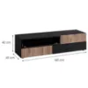 Obrazek Szafka RTV Cannes Zmwdv Cs RTV-K Black/Viking/Marble Black