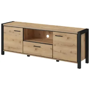 Obrazek Szafka RTV Aktiv 41 180cm Dąb Taurus/Czarny