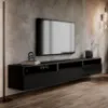 Obrazek Szafka RTV Athens 40 Czarny/Czarny Połysk