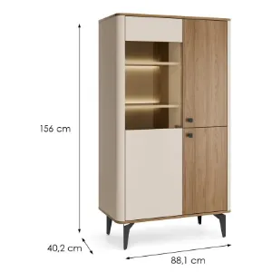 Obrazek Witryna 3d  Aurena Au3 Orzech/Cashmere