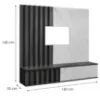 Obrazek Meblościanka Noir Ii Dgmw Nr2 Graphite Oak/Marble Black