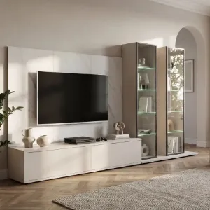 Obrazek Meblościanka Glam Ii Ccmw Gl3 Kaszmir/Marble Bianco