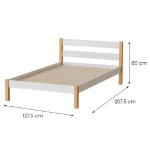 Obrazek Łóżko Inka 120 Biały/Dąb Naturalny